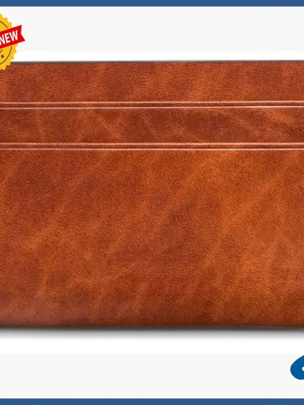 Slim Leather Card Case with RFID Protection, 4 Slots